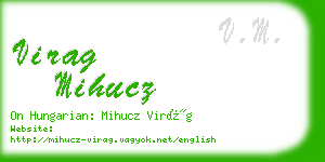 virag mihucz business card